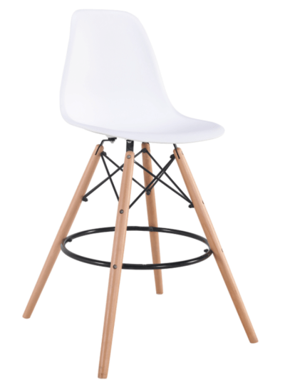 Barová židle TALCA — plast/buk/kov